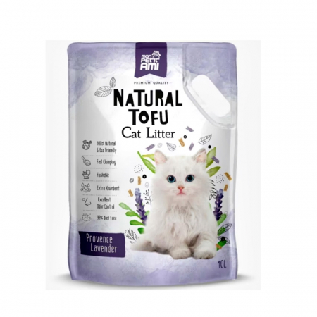 Asternut igienic - Mon Petit Ami, Asternut igienic tofu, aroma lavanda, 10l