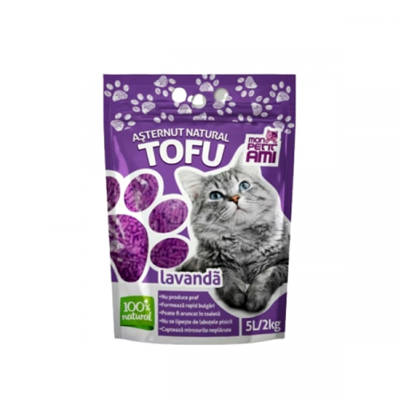Asternut igienic - Mon Petit Ami, Asternut igienic tofu, aroma lavanda, 5l