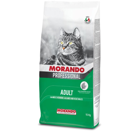 Hrana uscata - Morando Gatto Profesional Hrana uscata pentru pisici adulte - Mix cu legume, 15 kg