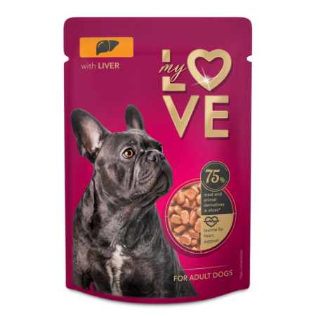Hrana umeda - My Love Hrana umeda caini cu ficat 24x100g