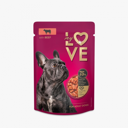 Hrana umeda - My Love, Hrana umeda pentru caini, vita, 24x100g