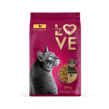 Hrana uscata - My love Hrana uscata pisici adulte cu pui 0,3 kg