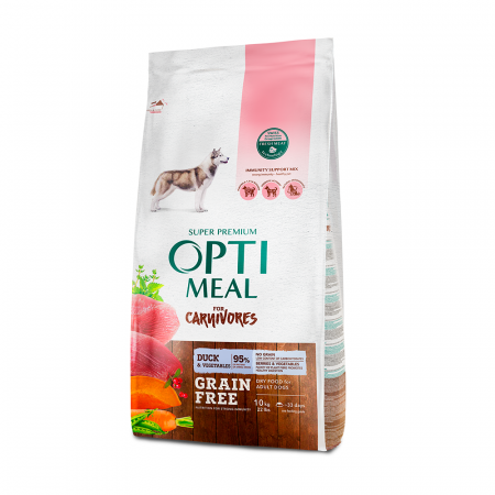 Produse pentru caini - Hrana uscata pentru caini de toate rasele, rata, Optimeal for Carnivores