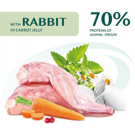 Optimeal Hrana umeda pisici adulte - cu Iepure in jeleu de morcovi, set 12*0,085kg [2]