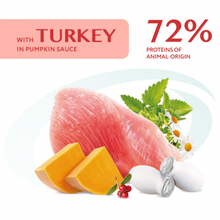 Optimeal Hrana umeda pisici adulte - Curcan in sos de dovleac, set 12*0,085kg [2]