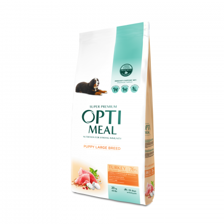 Produse pentru caini - Optimeal Hrana uscata catei talie mare - Curcan, 20kg