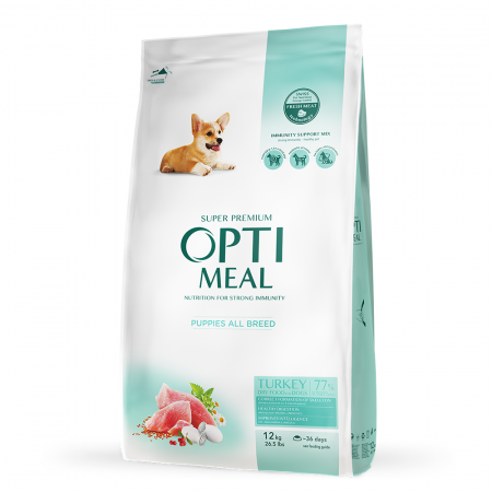 Produse pentru caini - Optimeal Hrana uscata catei toate rasele - Curcan, 12kg