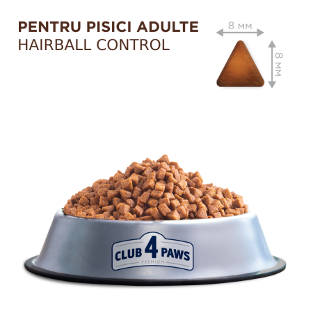 Pachet 15x300g, Club 4 Paws Premium, Hairball Control – Hrana uscata pentru pisici adulte 4.5kg [1]
