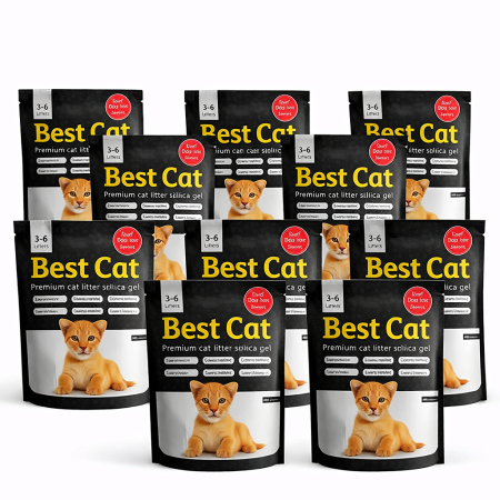 Asternut igienic - Pachet economic asternut igienic pentru pisici Best Cat Silicat - Classic fara aroma, 10 x 3.6l