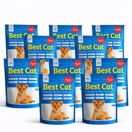 Asternut igienic - Pachet economic asternut igienic pentru pisici Best Cat Silicat - Marin fresh, 10 x 3.6l
