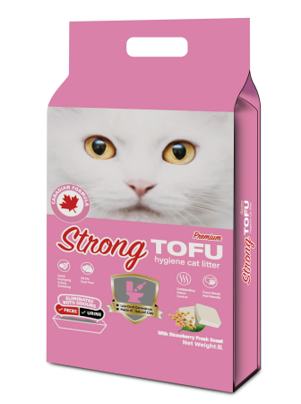 Asternut igienic - Strong Tofu Asternut igienic pisici - Fructe, 6L/2.5kg