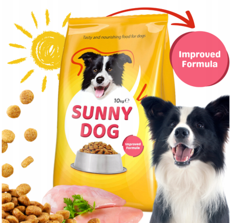 Sunny Dog, Hrana uscata caini activi, cu pui, 10kg [1]