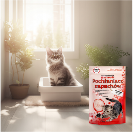 Absorbant miros neplacut pentru litiera pisicii, aroma fructe, Super Benek [1]