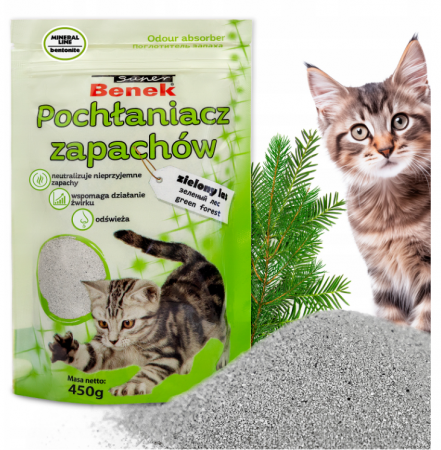 Absorbant miros neplacut pentru litiera pisicii, fresh forest, Super Benek [1]
