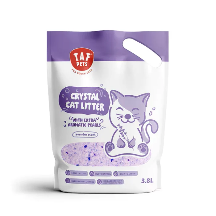 Asternut igienic - TAF Cat Litter Silicat, Asternut igienic, pisici - Lavanda, 3.8L/1.5kg