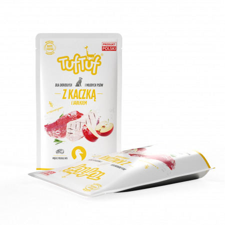 Hrana umeda - Tuf Tuf, Hrana umeda pentru caini, rata cu mere, 300g
