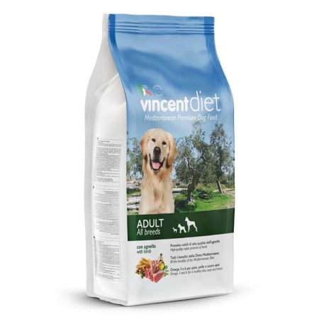 Hrana uscata - Vincent Diet, Hrana caini adulti, miel, 15kg
