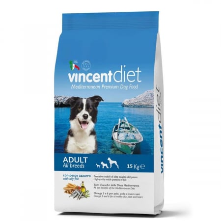Hrana uscata - Vincent Diet, Hrana caini adulti, peste, 15kg
