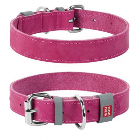 Waudog Classic, Zgarda caini, din piele, roz, XS [0]