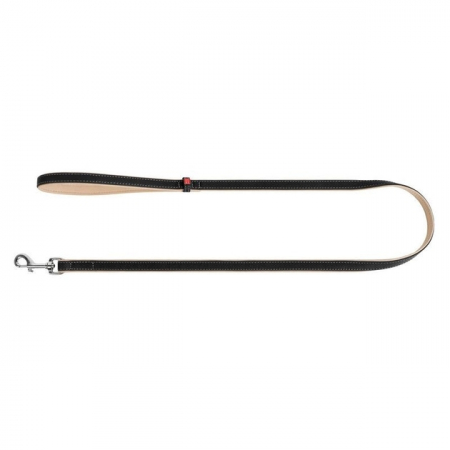 Waudog Soft,M, Lesa caini, din piele, neagra [1]