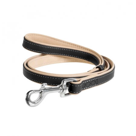 Produse pentru caini - Waudog Soft, S, Lesa caini, din piele, neagra