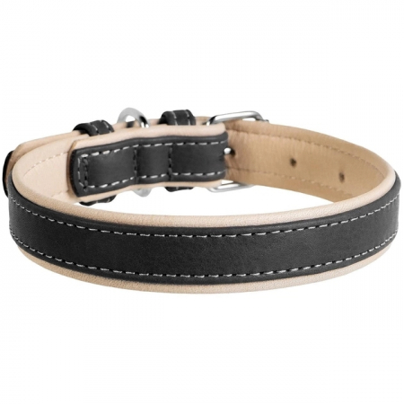 Waudog Soft, Zgarda, XXL, caini, din piele, cu QRPasaport, neagra [3]