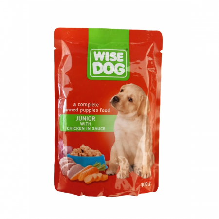 Hrana umeda - Wise Dog, hrana umeda pentru catelusi, cu pui