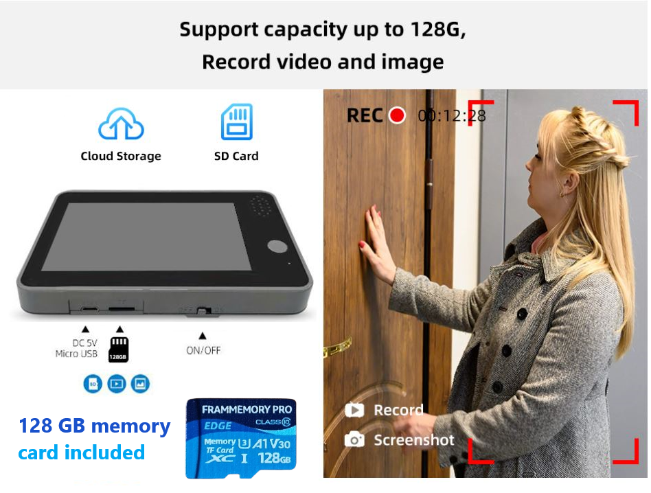 Sonerie video smart de identificare si supraveghere WiFi, TuyaSmart/SmartLife