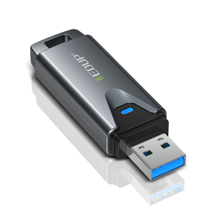 Adaptor USB Wi-Fi 6 EDUP, Tri Band 2.4/5GHz/6GHz, USB 3.0, AX3000, OFDMA, MU-MIMO [5]