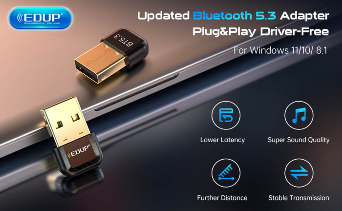 Adaptor Bluetooth 5.3 EDUP [8]