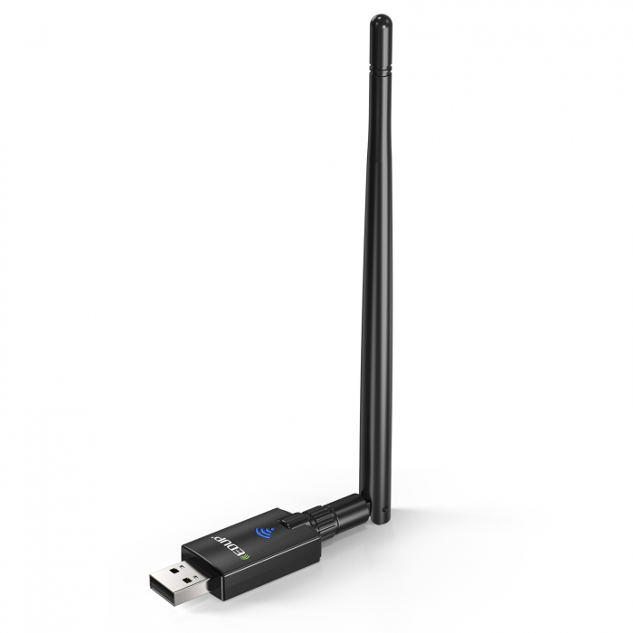 Adaptor dual USB EDUP, WiFi 6 si Bluetooth 5.3, Compatibil cu Windows 10/11, Bandă duală 2.4G/5Ghz, IEEE 802.11ax/900Mbps, Antenă de 5dBi [2]