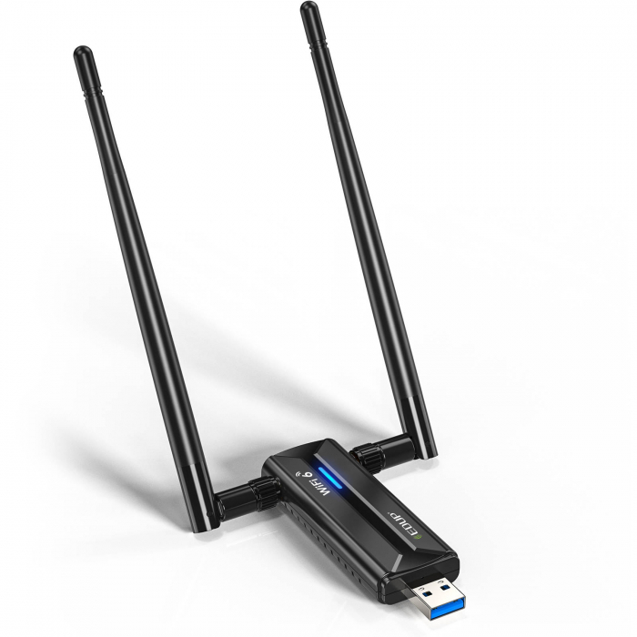 Adaptor USB WIFI 6 EDUP AX 5400 Mbps, USB 3.0 compatibil windows 11 [5]