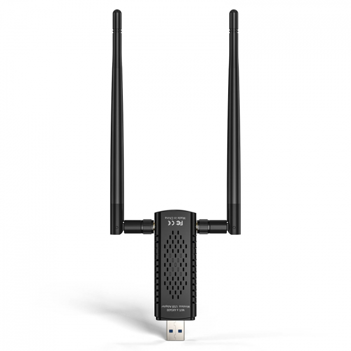 Adaptor USB Wi-Fi 6E EDUP, plug & play, tri-band, compatibil Win 11, MU-MIMO, OFDMA, 5400Mbps, negru [4]