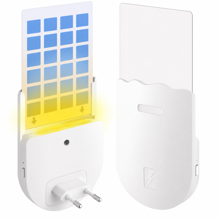 Capcană Electrică pentru Insecte cu Lumină UV și Card Adeziv, 2 Moduri de Iluminare, Fără Substanțe Chimice, Silențioasă, pentru Dormitor, Camera Copiilor și Locuință [3]