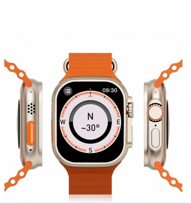 Ceas smartwatch Valdus, model HK8 Ultra Pro, Amoled, 2.12 inch, E-wallet, Apel vocal Bluetooth, Meniu in limba romana, Notificari Apeluri/Sms/Social Media, Monitorizare activitati fizice, somn, ritm [5]