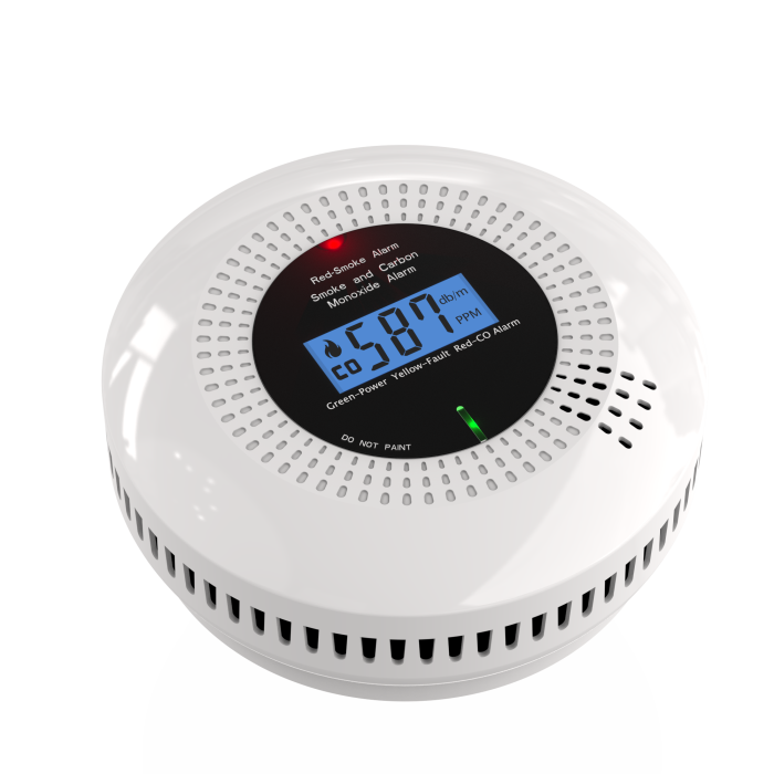 Detector inteligent de fum si monoxid de carbon CO + Wi-Fi 2.4 GHz, cu garanție de 10 ani  — Aplicație Tuya, Afișaj LED, ABS [4]
