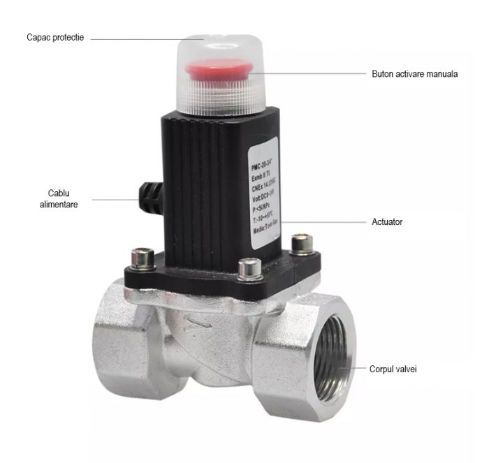 Detector de gaz si monoxid de carbon FRAMMINO®, plus electrovalva 3/4 inches DN20 [3]