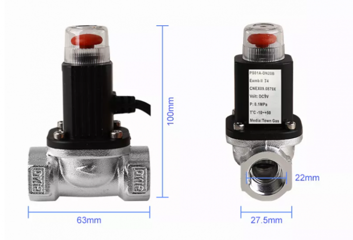Detector de gaz si monoxid de carbon FRAMMINO®, plus electrovalva 3/4 inches DN20 [2]