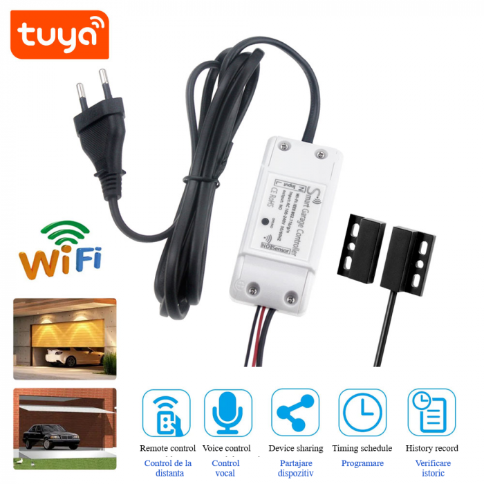 Modul Wi-Fi FRAMMINO® pentru Automatizarea Ușii de Garaj – Control prin Tuya, Alexa și Google Assistant [2]
