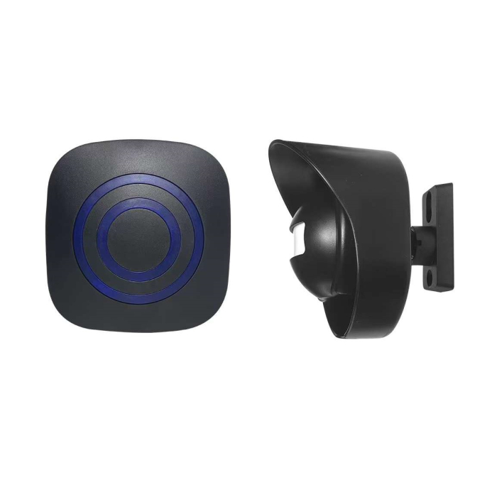 Senzor Bariera Infrarosu Wireless pentru Poarta si Curte, Protectie IP65 Rezistent la Apa, Alarma si Sonerie Automata cu Senzor de Miscare, Carcasa ABS, Negru [2]