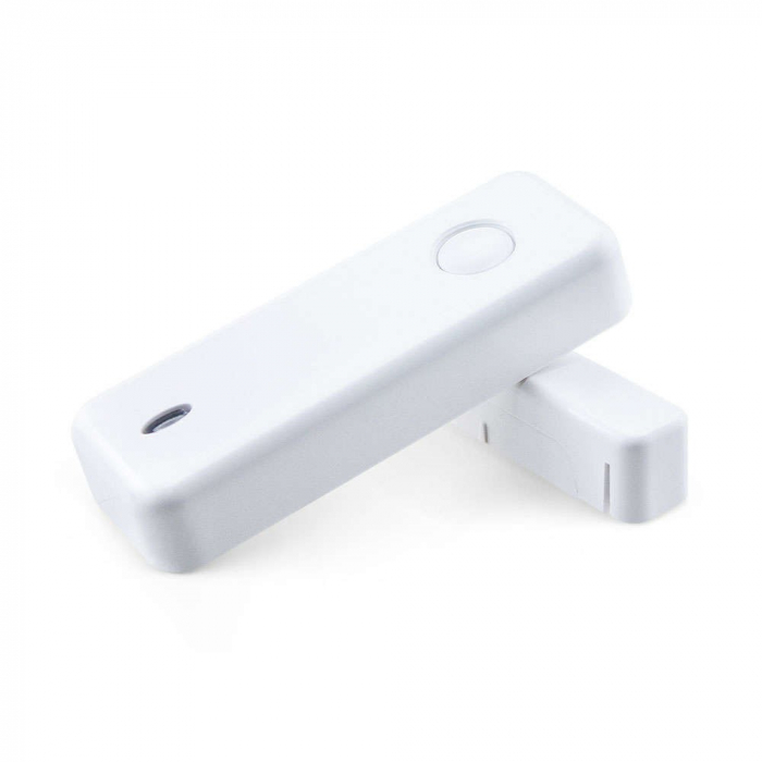Senzor de usa fereastra PST, wireless, frecventa 433Mhz, functioneaza integrat cu un Hub Sirena Tuya Smart SmartLife, cod de invatare 1527, alb