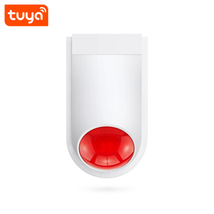 Hub de alarma inteligenta de securitate cu sirena wifi pentru exterior, compatibil cu aplicatia Tuya Smart SmartLife, functioneaza cu Amazon Alexa Google Assistant, nivel de alarma de 120dB