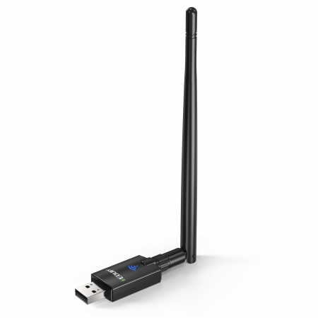 Adaptor dual USB EDUP, WiFi 6 si Bluetooth 5.3, Compatibil cu Windows 10/11, Bandă duală 2.4G/5Ghz, IEEE 802.11ax/900Mbps, Antenă de 5dBi [1]