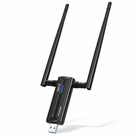Adaptor USB Wi-Fi 6E EDUP, plug & play, tri-band, compatibil Win 11, MU-MIMO, OFDMA, 5400Mbps, negru [5]