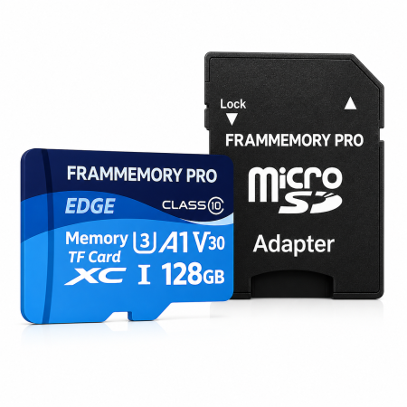 Camere supraveghere - Card de Memorie MicroSD 128GB, Clasa 10, U3, V30, Citire până la 95 MB/s, Scriere până la 45 MB/s, cu Adaptor SD