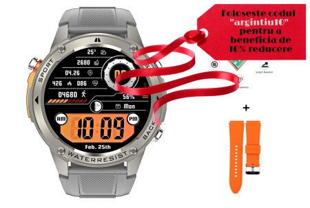 Wearables & gadgets - ceas-smartwatch-frammino-ecran-amoled-1-43-rezolutie-466x466-170-moduri-sport-rezistenta-apa-5atm-baterie-500-ma-apel-bluetooth-meniu-limba-romana-maghiara-bulgara-argintiu