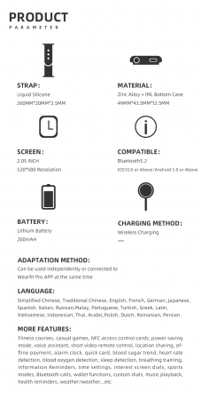 Ceas smartwatch Valdus, model HW8 Ultra Max, 2.05 inch, E-wallet, Apel vocal Bluetooth, Meniu in limba romana, Notificari Apeluri/Sms/Social Media, Monitorizare activitati fizice, somn, ritm cardiac, [1]