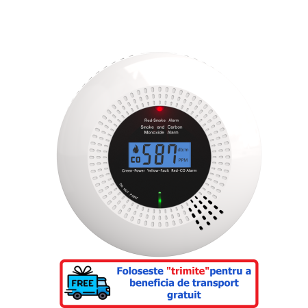 Detector fum și CO Wi-Fi Tuya Smart – Siguranță inteligentă [0]