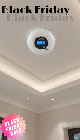 Senzori smart - Detector fum și CO Wi-Fi Tuya Smart – Siguranță inteligentă