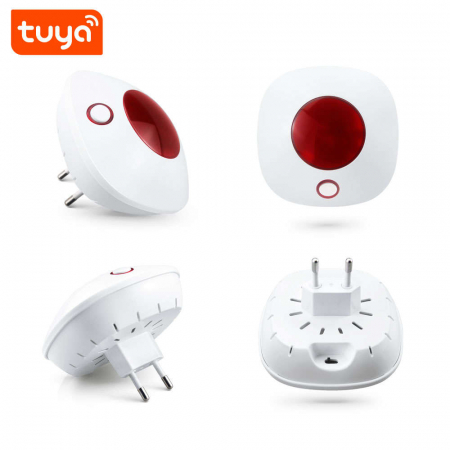 Hub/Sirena smart PST, compatibil TuyaSmart/Smart Life App, cu sirena acustica si luminoasa, WiFi 2,4 GHz si 433MHz [3]